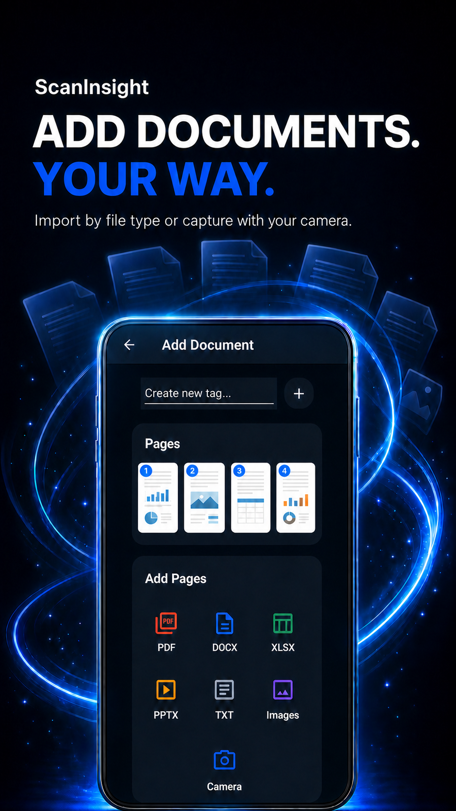 ScanInsight document import options on Android